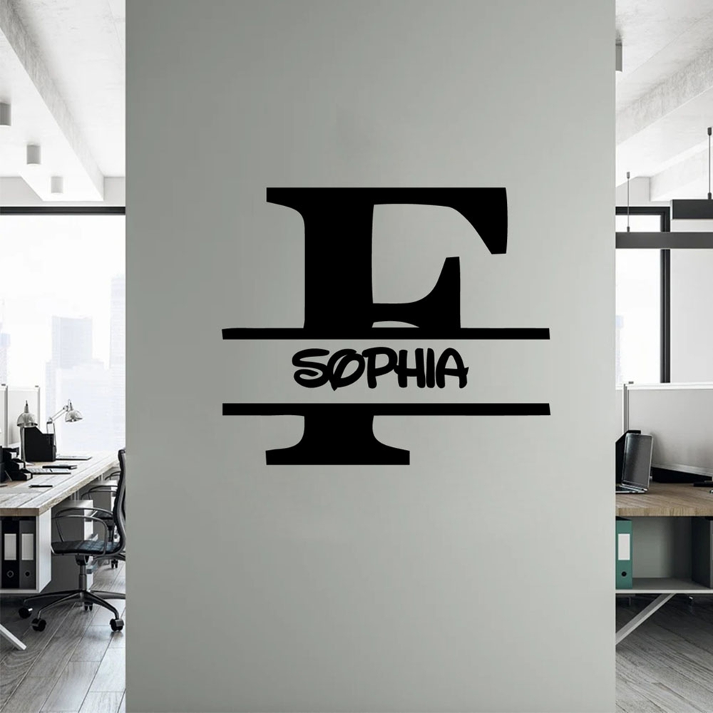 Home Decor Sticker - ملصق جداري فني رومانسي بحرف F