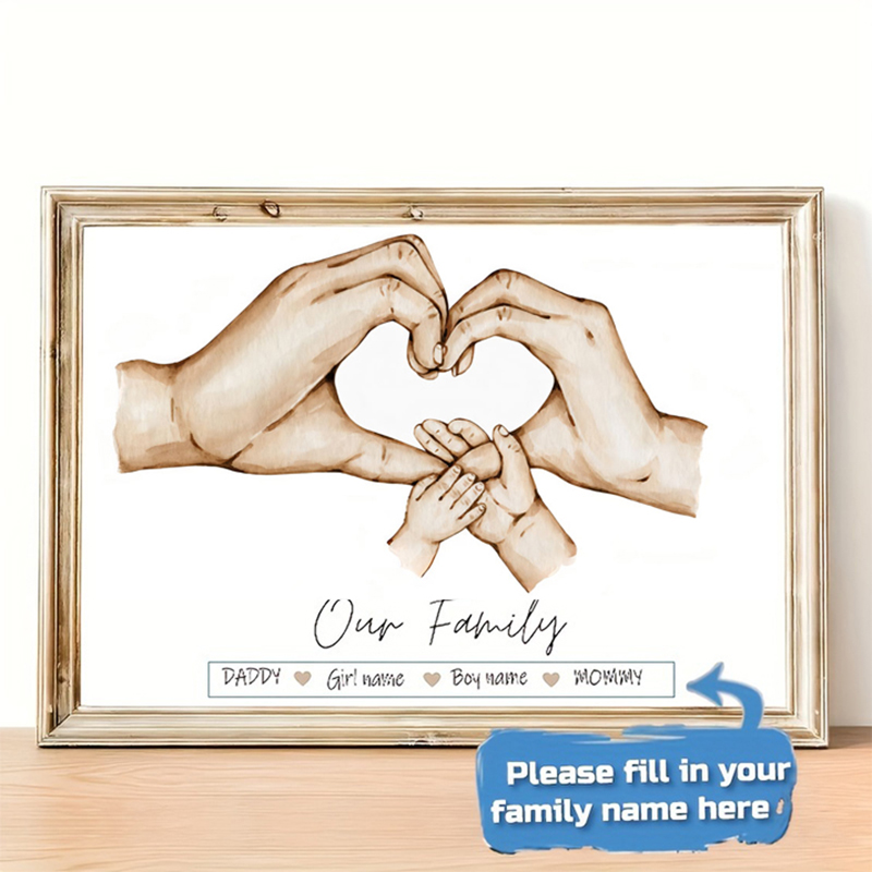 Home Decor Wall Pictures - شخصية مخصصة الأسرة اليد المشارك اسم
