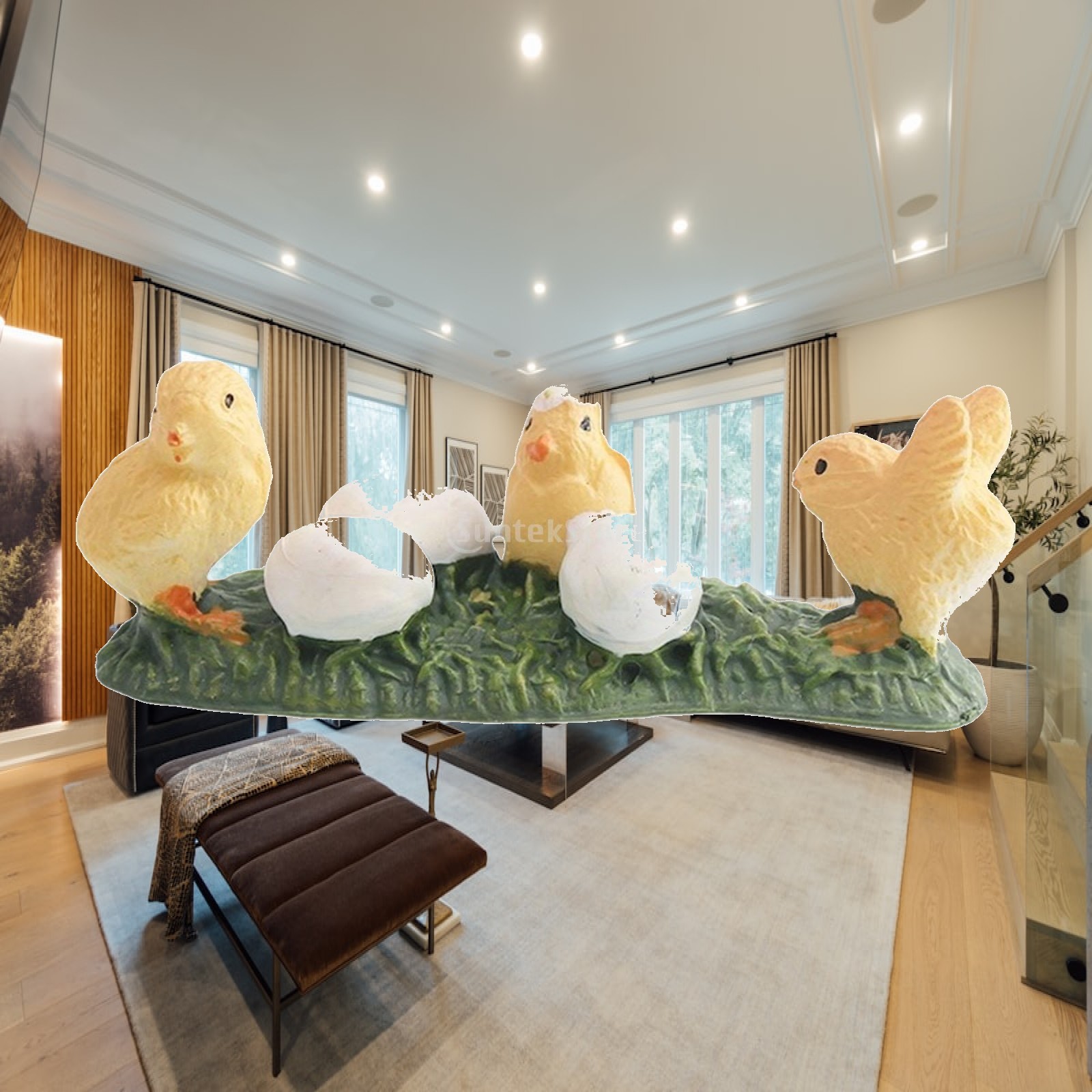 Home Decor Duck - تماثيل بط صغيرة من البلاستيك للديكور