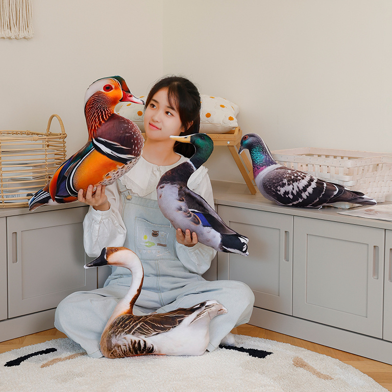 Home Decor Duck - محاكاة ثلاثية الأبعاد مطبوعة الحيوان وسادة