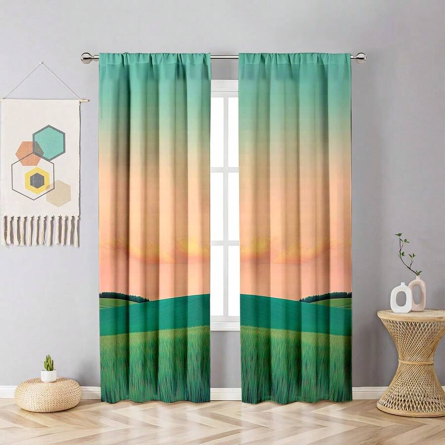 Blackout Curtains - قطعتان من ستائر التعتيم مع عزل