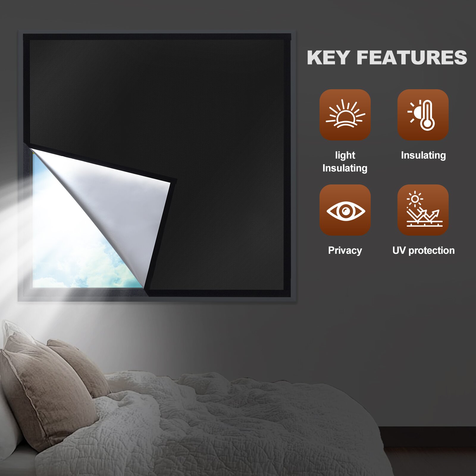 Blackout Curtains - قماش ستائر معتمة 100% قابل للتركيب