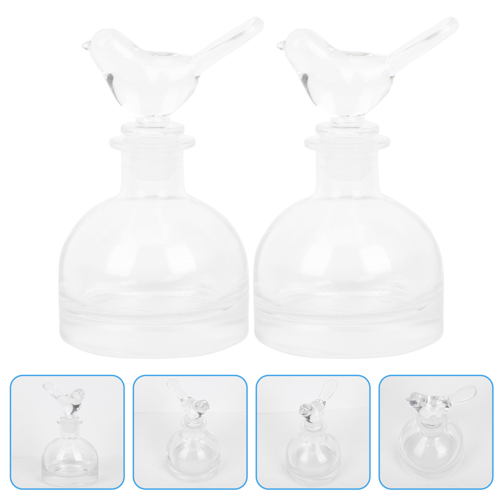 قطعتان من زجاجات العطور الزجاج - مراجعة Home Decor Glass وسعره