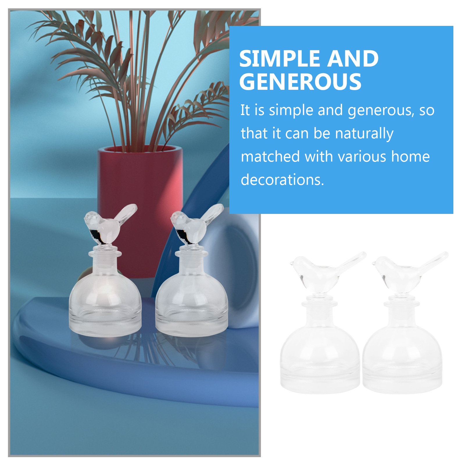قطعتان من زجاجات العطور الزجاج - مراجعة Home Decor Glass وسعره