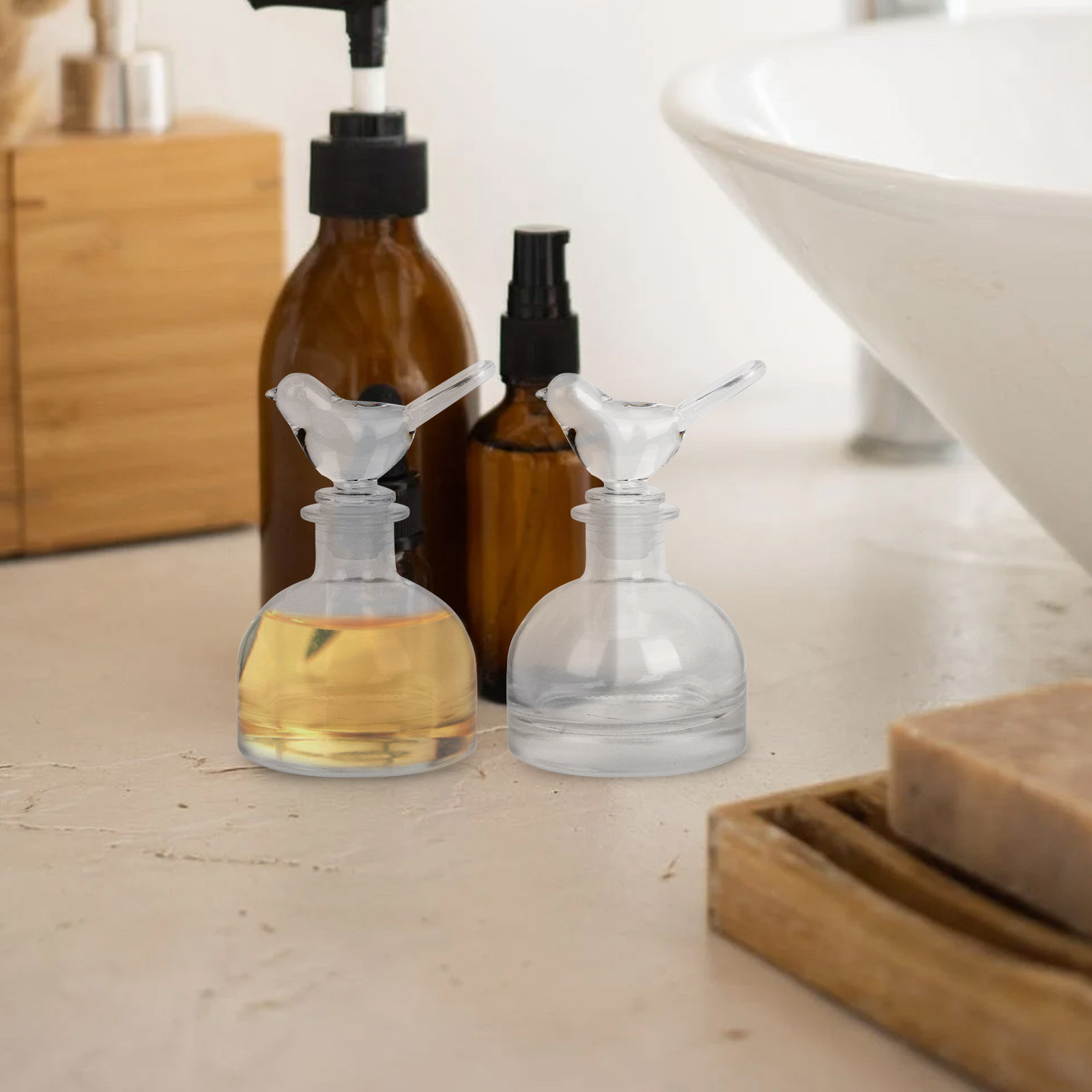 قطعتان من زجاجات العطور الزجاج - مراجعة Home Decor Glass وسعره