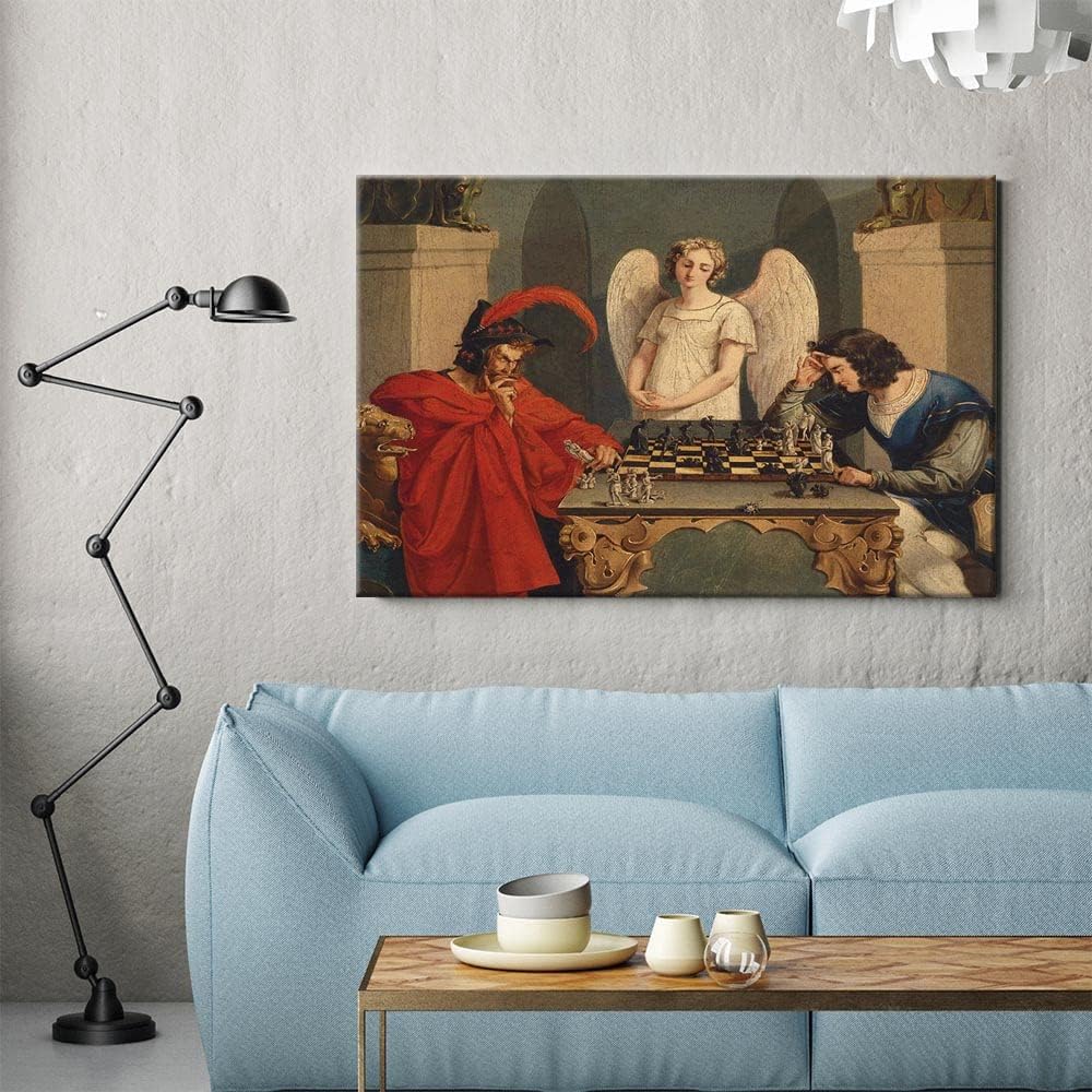 IUHYVMSM خمر فاوست وميفيستوفيل - مراجعة Geometric Wall Art وسعره