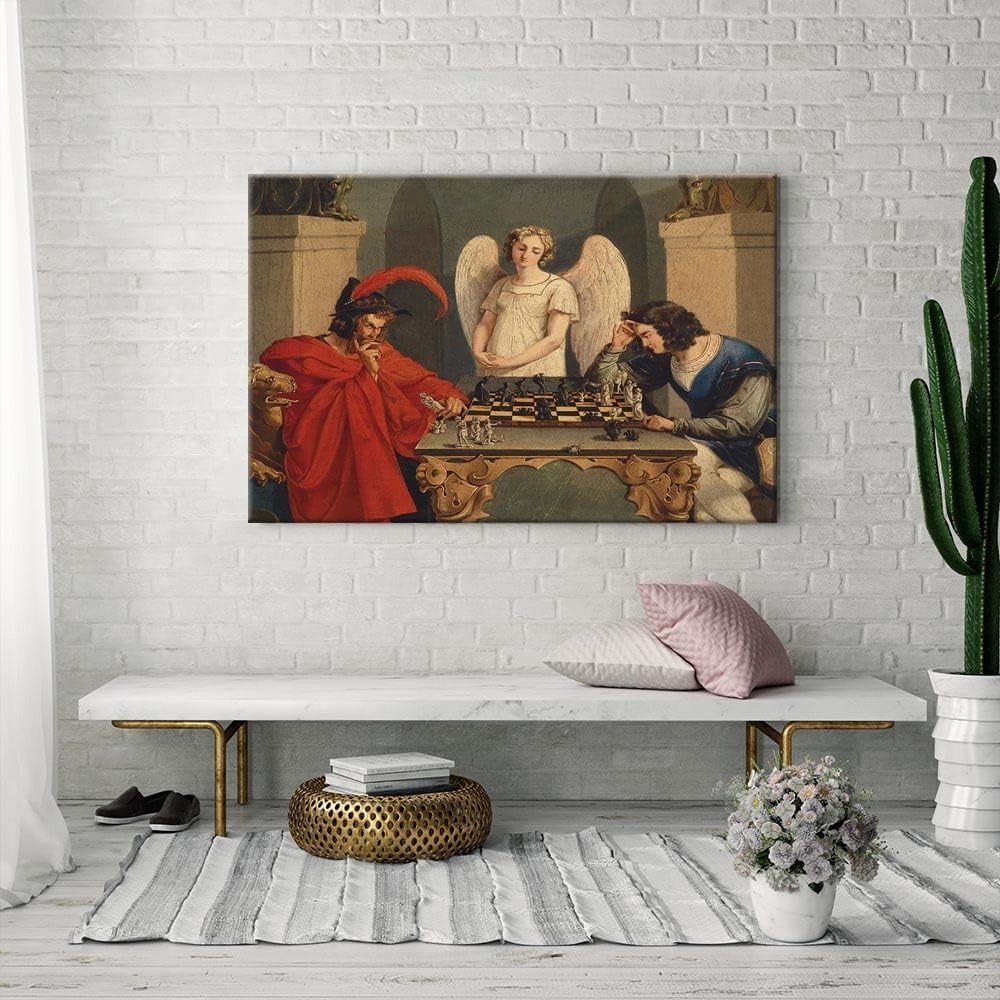 IUHYVMSM خمر فاوست وميفيستوفيل - مراجعة Geometric Wall Art وسعره