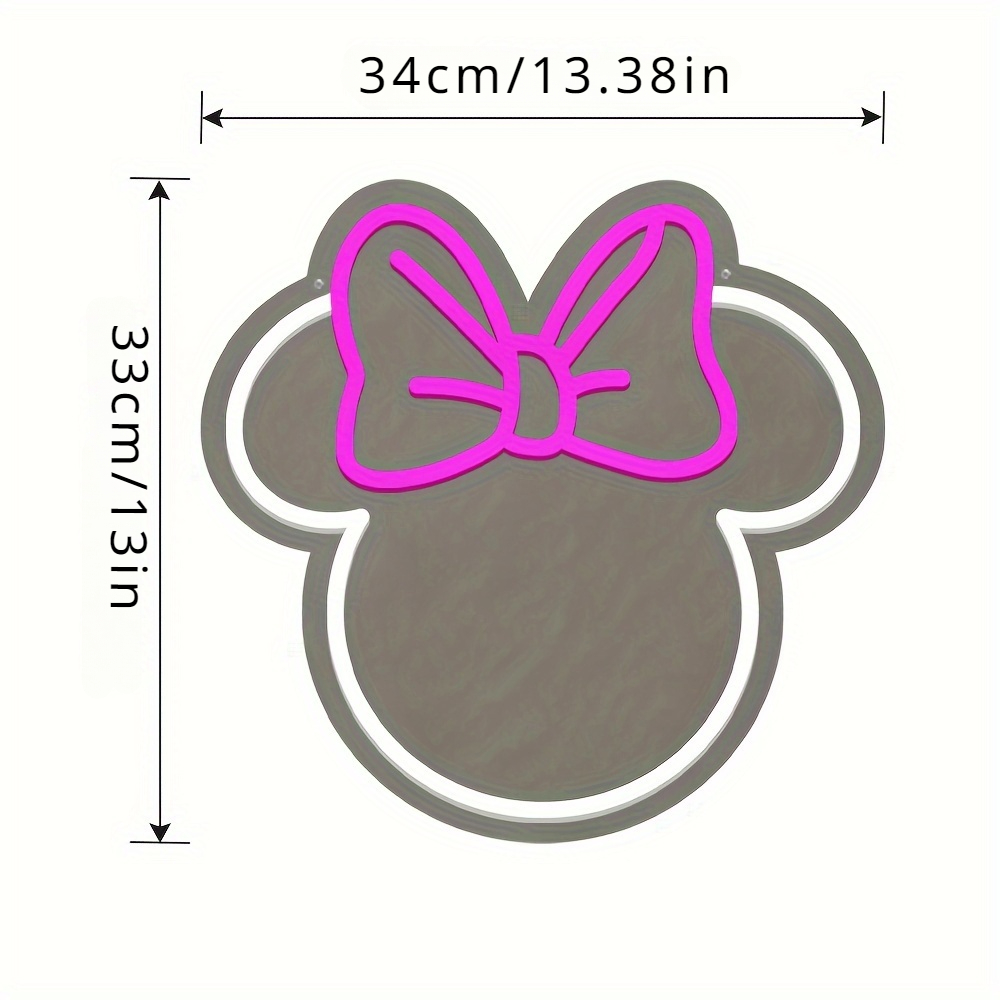 لافتة نيون LED على شكل ميني ما - مراجعة Home Decor Disney وسعره