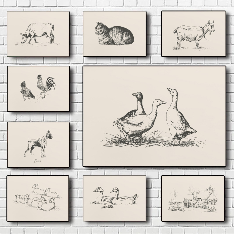 لوحة فنية على القماش لحيوانات  - مراجعة Home Decor Duck وسعره