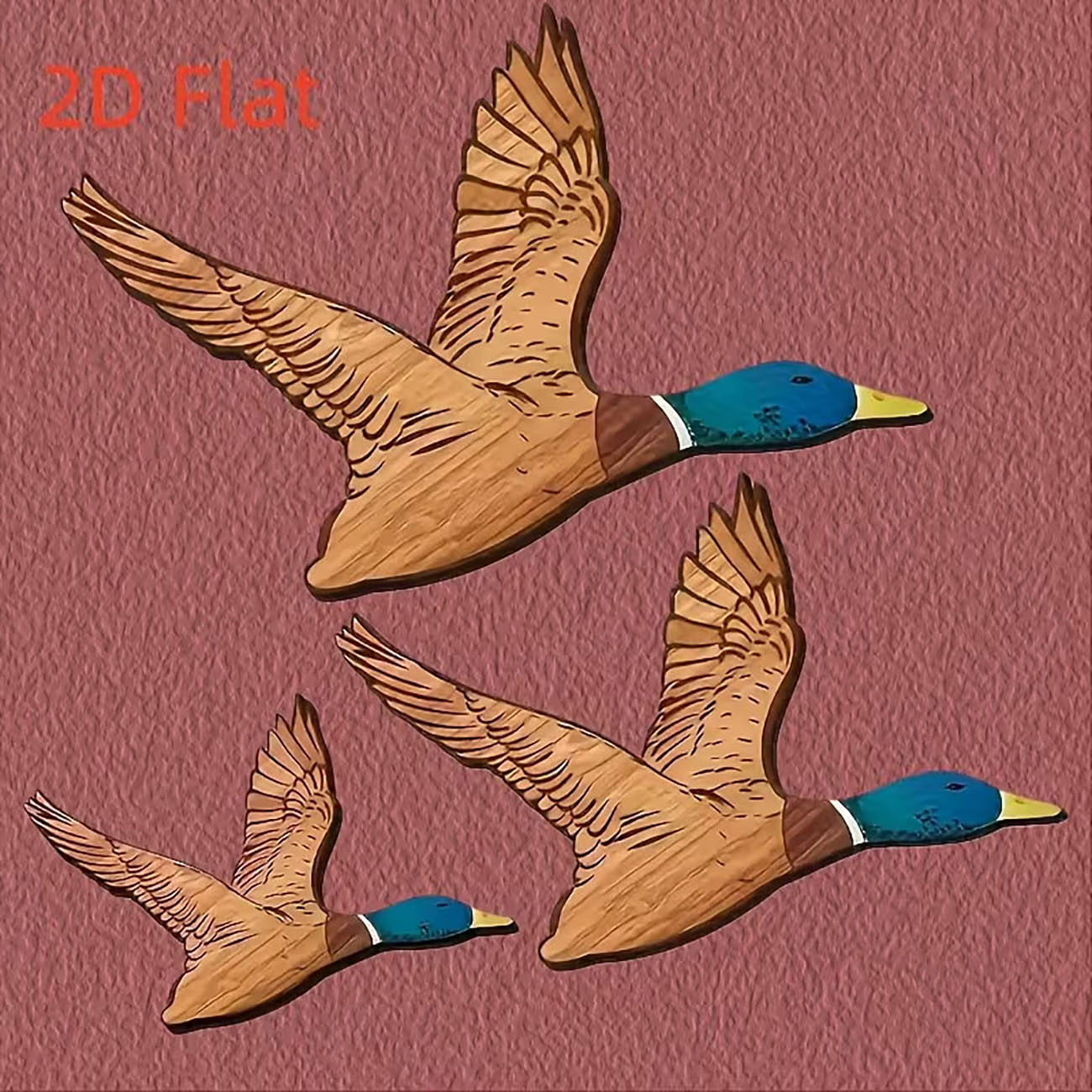 3 قطع ديكور جداري خشبي على شكل - مراجعة Home Decor Duck وسعره