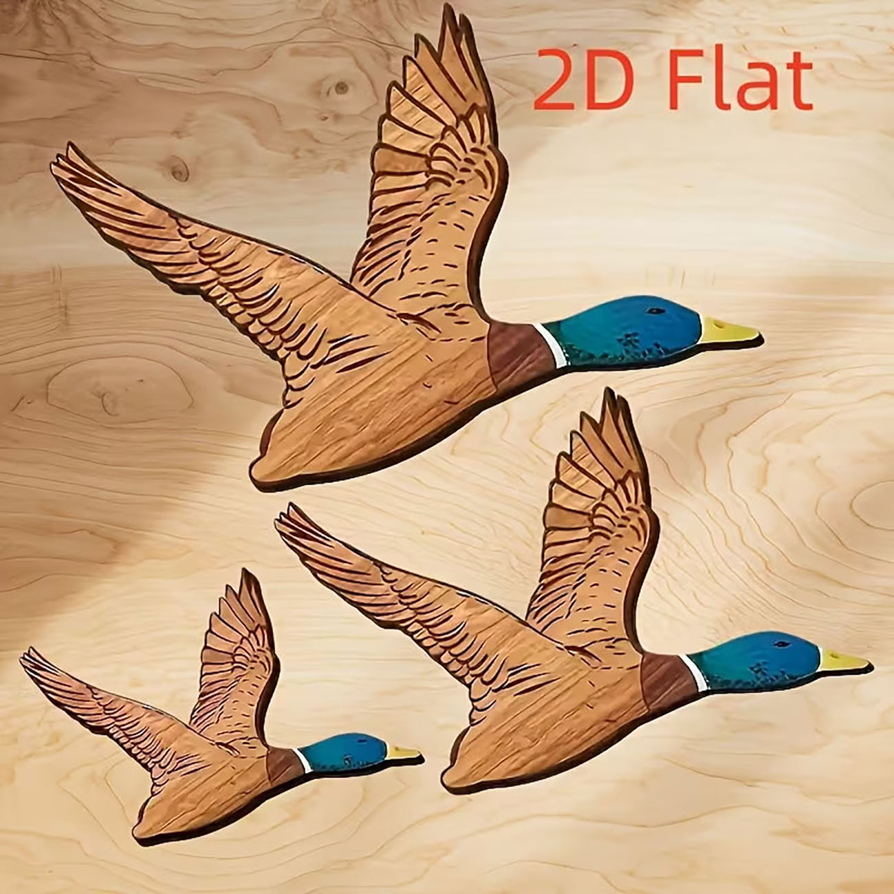3 قطع ديكور جداري خشبي على شكل - مراجعة Home Decor Duck وسعره