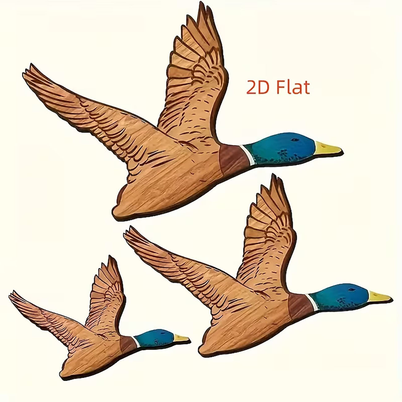 3 قطع ديكور جداري خشبي على شكل - مراجعة Home Decor Duck وسعره