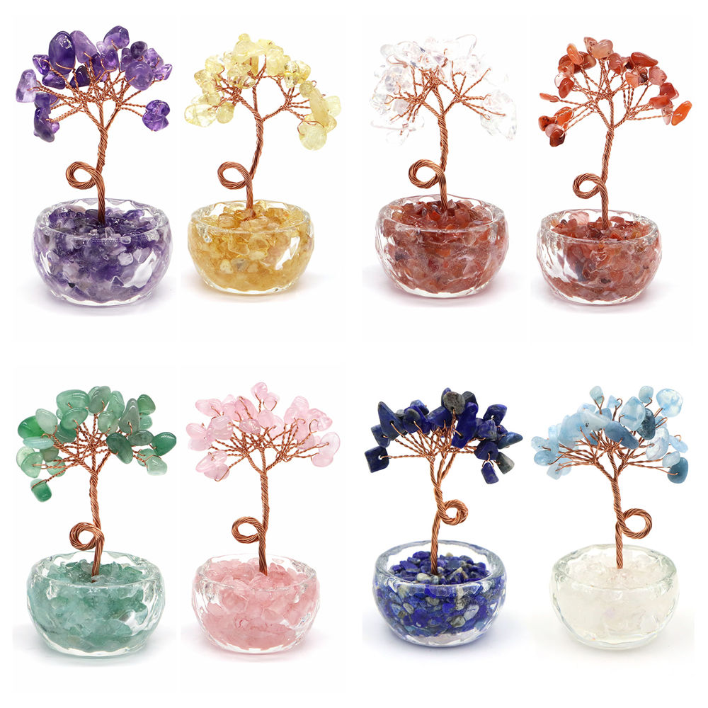 شجرة الحظ من الأحجار الكريمة ا - مراجعة Home Decor Glass وسعره