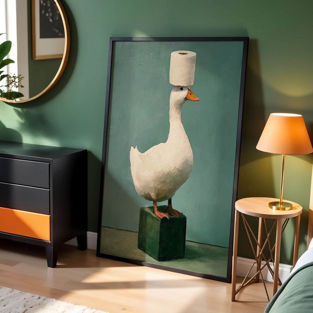 لوحة زيتية تجريدية على قماش تص - مراجعة Home Decor Duck وسعره
