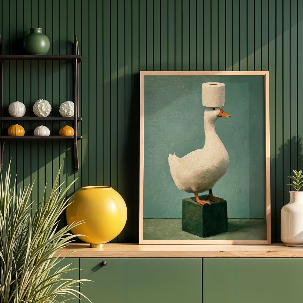 لوحة زيتية تجريدية على قماش تص - مراجعة Home Decor Duck وسعره