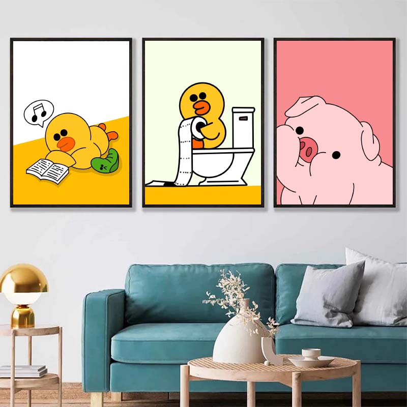 لوحة فنية مطبوعة بدون إطار بتص - مراجعة Home Decor Duck وسعره